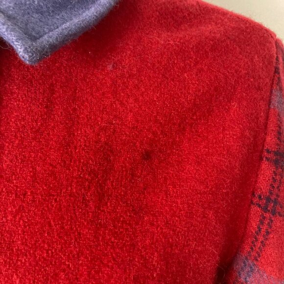 Breckenridge Patchwork Christmas Jacket Womens Petite Large Wool Grandmacore - Picture 7 of 12